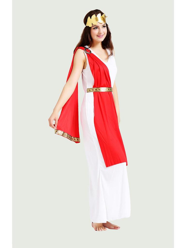 Древнеегипетский греческий маскарадный костюм с красной шалью для взрослых