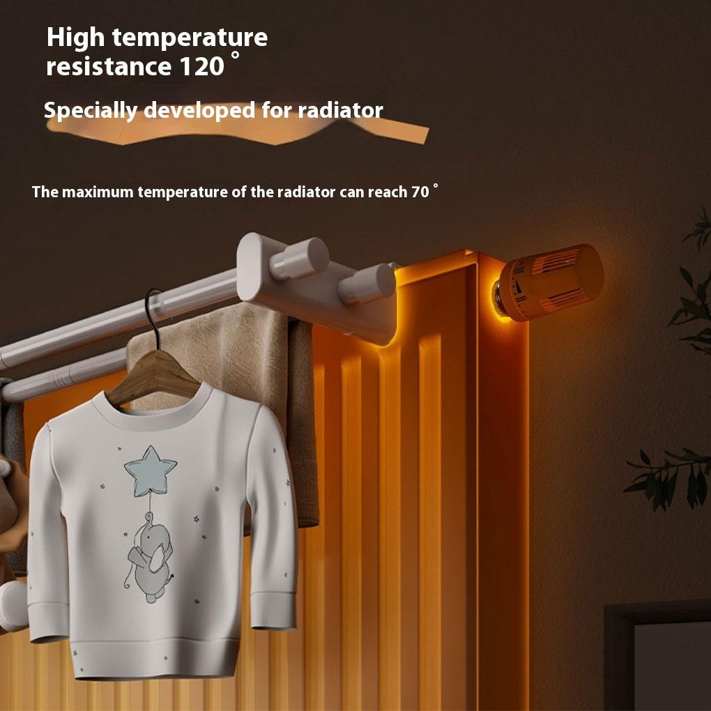 Сушилка для белья на радиаторе, сушилка для белья с двумя прутьями, стойкая к высоким температурам, сушилка для белья на радиаторе