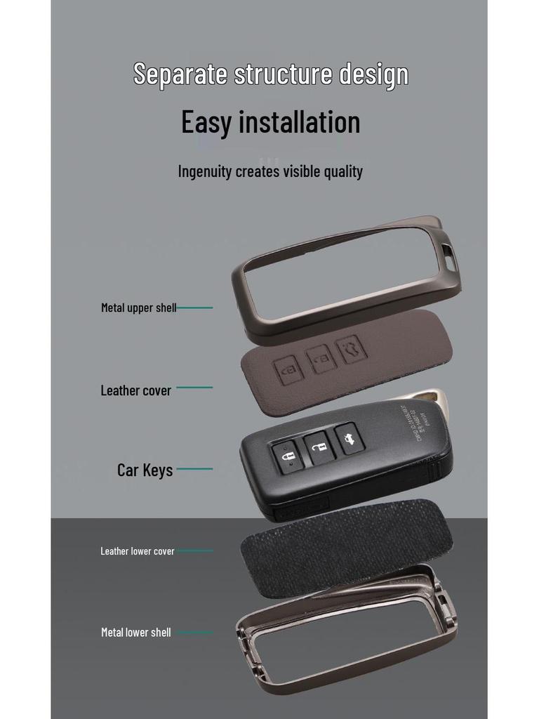 Compatible Key Case for Lexus: CT200H, RX270, RX350, GX400 – Car Shell Bag Buckle