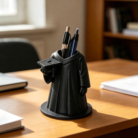 3D-печатный держатель для ручек в виде выпускной мантии и шапочки Yousheng, многофункциональный настольный органайзер для домашнего офиса, учебной комнаты, декор на выпускной