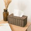 Hotel Natural Rattan Home Rustic Tissue Holder Paper Towel Dispenser Wipes Storage Case Napkin Box
