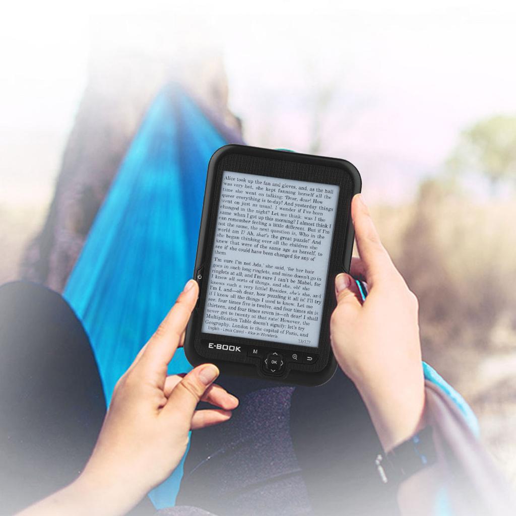 Электронная книга EInk 6-дюймовая электронная книга с разрешением 600 X 800 пикселей, синяя обложка 300 точек на дюйм (Черный 8G)