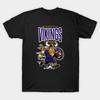 Мужская черная футболка с принтом Minnesota Vikings Football Печать на бумаге для трансфера без вырезания Хлопковая футболка
