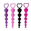 Heart-Shaped Silicone Anal Beads Plug - Unisex Adult Self-Pleasurer.