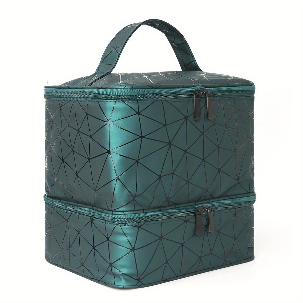 Portable Nail Polish Storage Bag Makeup Cases Organizer Cosmetic Handbag with Handle 1/2 Layers Essential Oil Bag for Travel