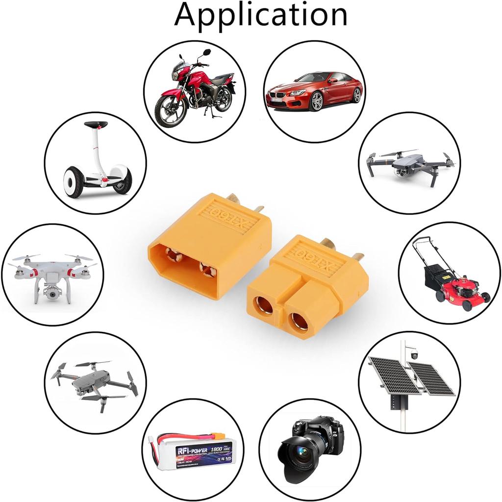5 пар разъемов XT60, разъемы XT60 «папа-мама», штекеры питания для RC Lipo-аккумулятора, разъемы XT60 для дронов