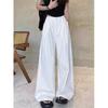 2025 Женские Корейский Тренд Свободные Повседневные Летние Брюки с Широкими Штанинами