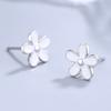 Серьги в виде цветка маргаритки из стерлингового серебра 925 пробы в корейском стиле, серьги для девочек, серебряные украшения