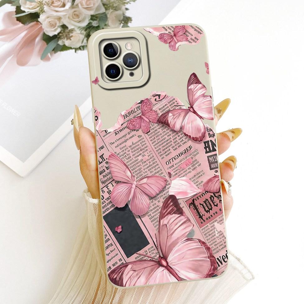 6.5'' Casing For iPhone 11 Pro Max Cover Fashion Cartoon Cute Funny Painted Silicone Phone Case A2218 A2161 A2220