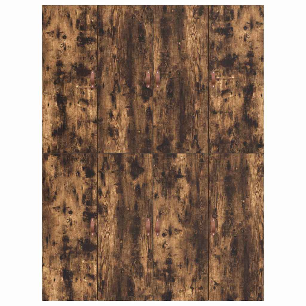 Storage Bed Frame Smoked Oak 150 x 200 cm