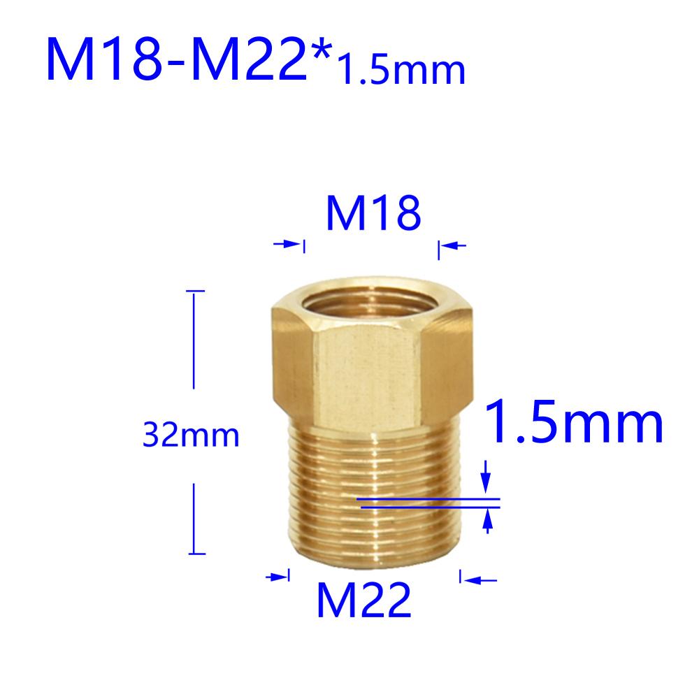 Латунный 3/8" 1/2" M14 M18 M22 Резьбовой Соединитель Наружная Внутренняя Для Аэратора Фильтра Воды Смесителя Медные Фитинги Шаг Резьбы 1,5 мм