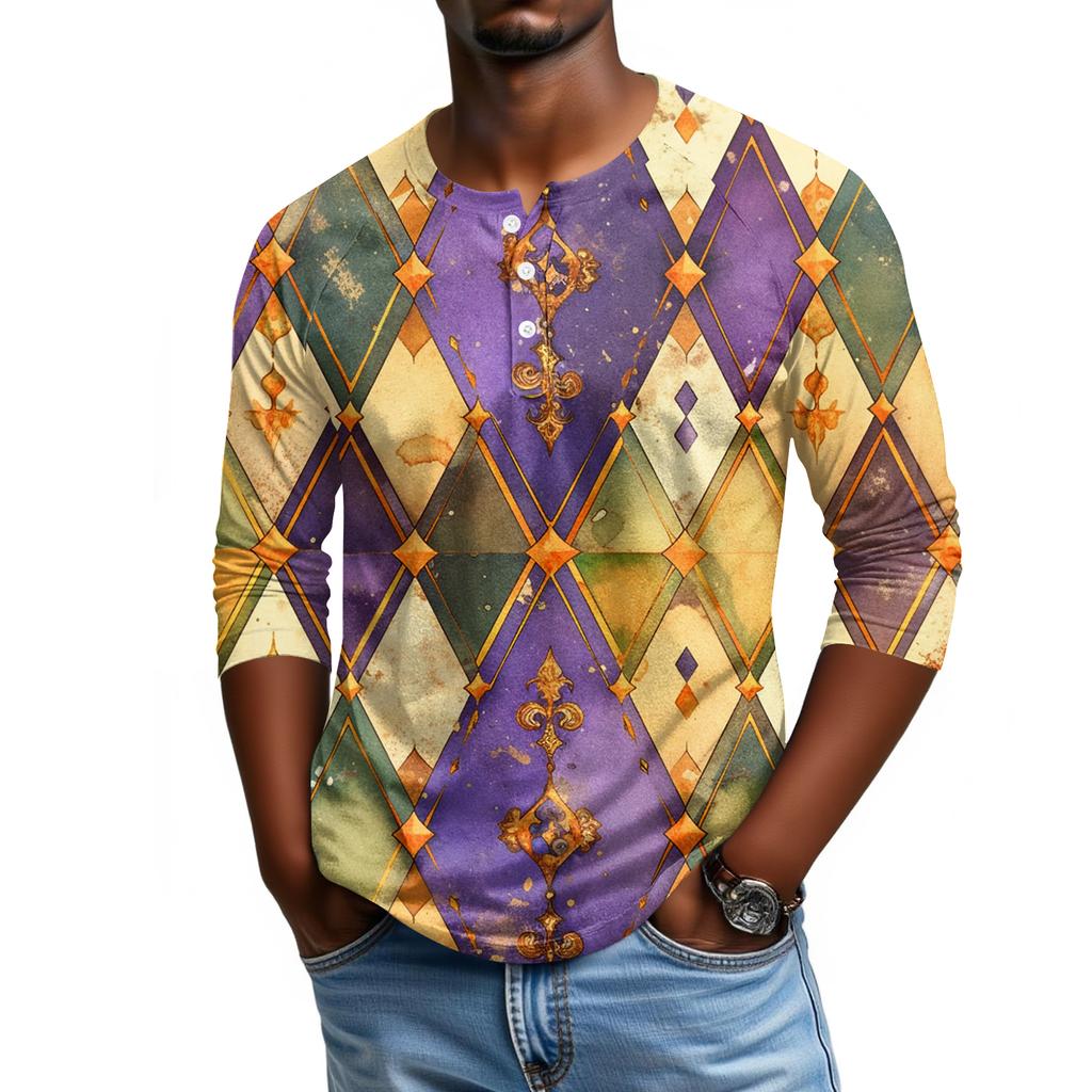 Мужской топ с рукавом реглан и рукавом три четверти