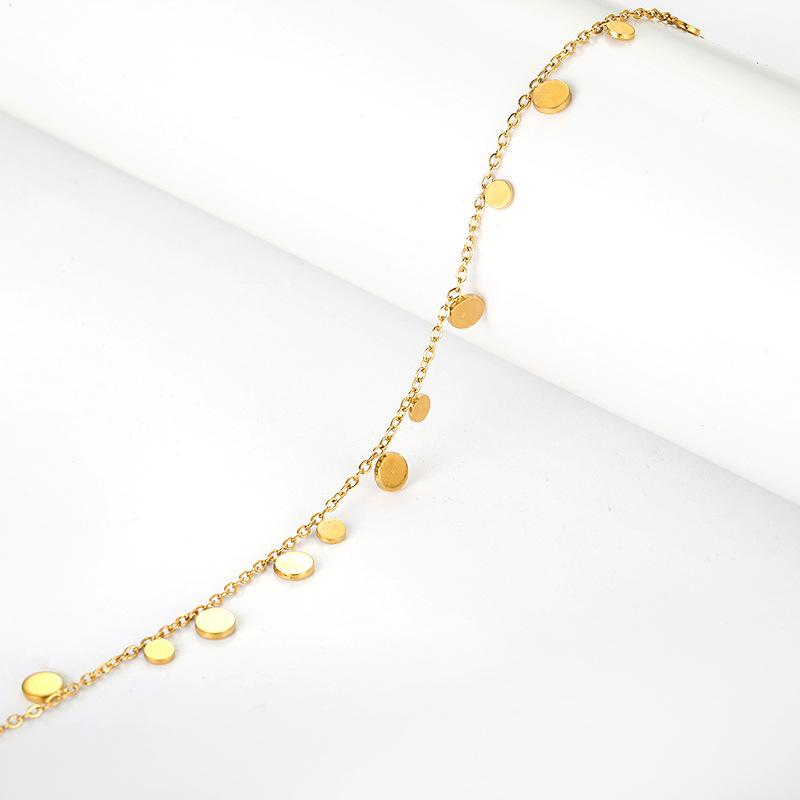 European and American versatile stainless steel bracelet women's light luxury niche design sense clavicle chain furnace vacuum plating bracelet