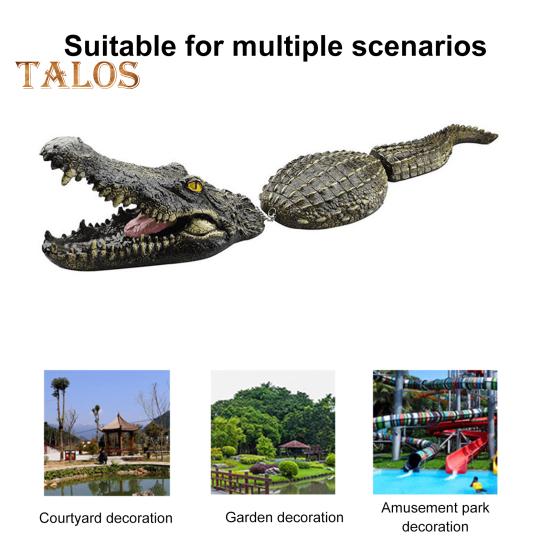 Floating Crocodile Decoy Eco-friendly Pond Floating Fake Crocodile Decoy Realistic Crocodile Pool Statue Non-toxic Decorative Crocodile Sculpture for