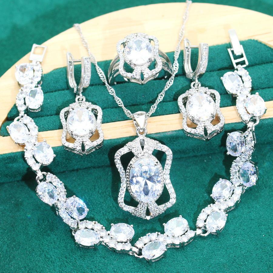 Womens Wedding Jewelry Set Light Luxury High Grade Temperament Dinner Dress