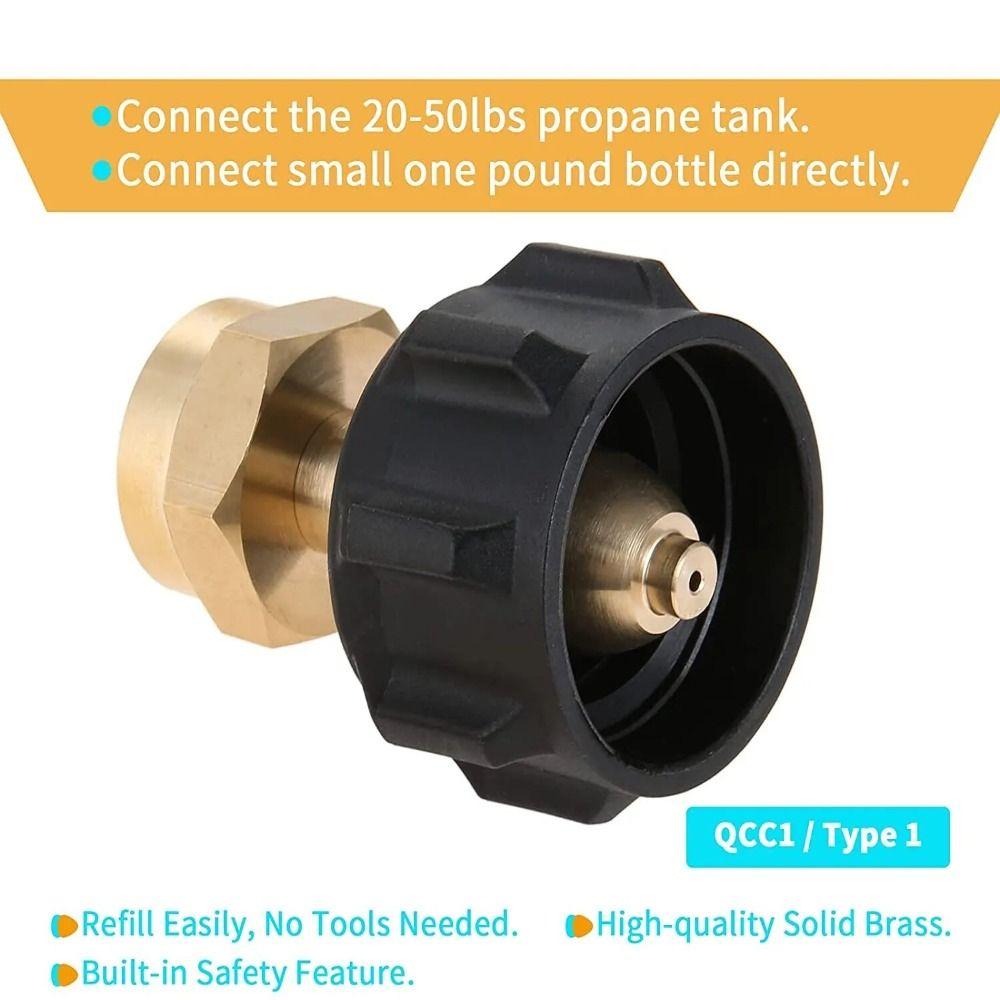 High Safety Propane Refill Adapter Brass Propane Bottle Adapter  Heating Needs