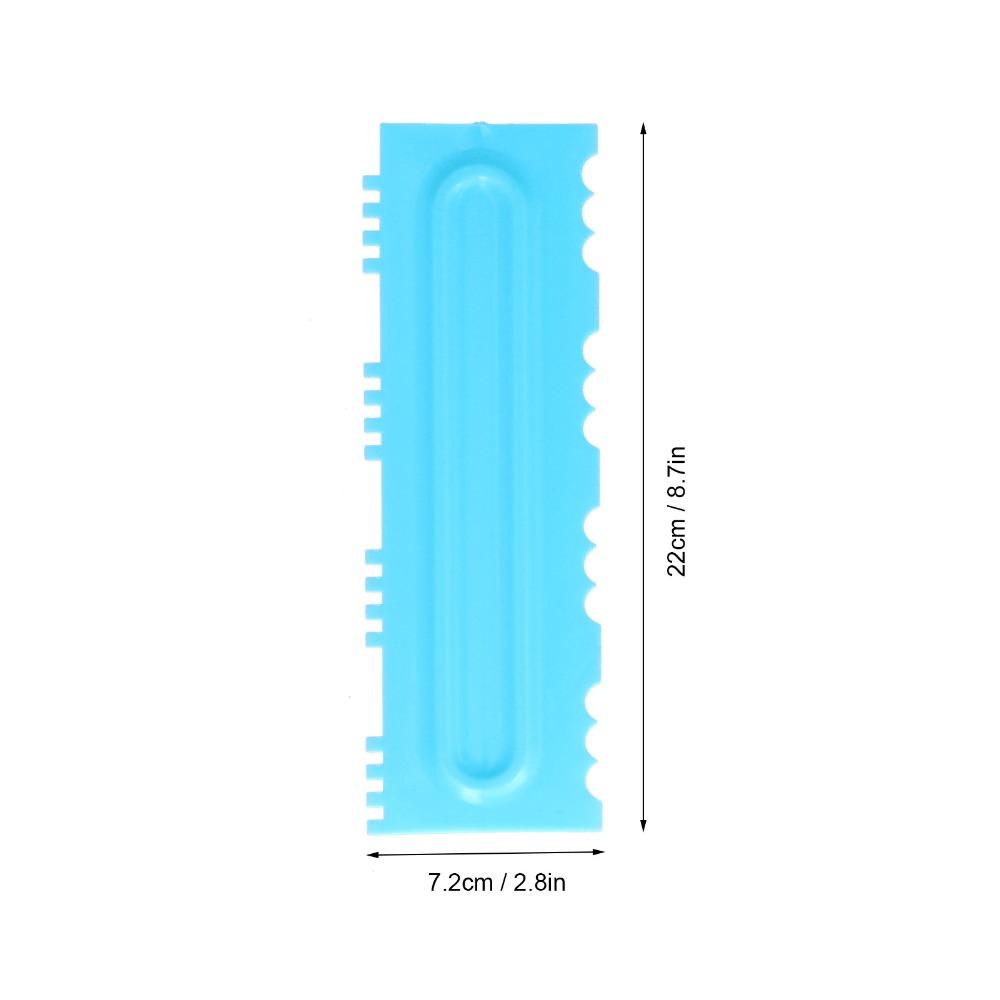 4PCS Patterned Edge Cake Decorating Scraper Plastic Icing Smoother Cake Decorating Comb  DIY Baking