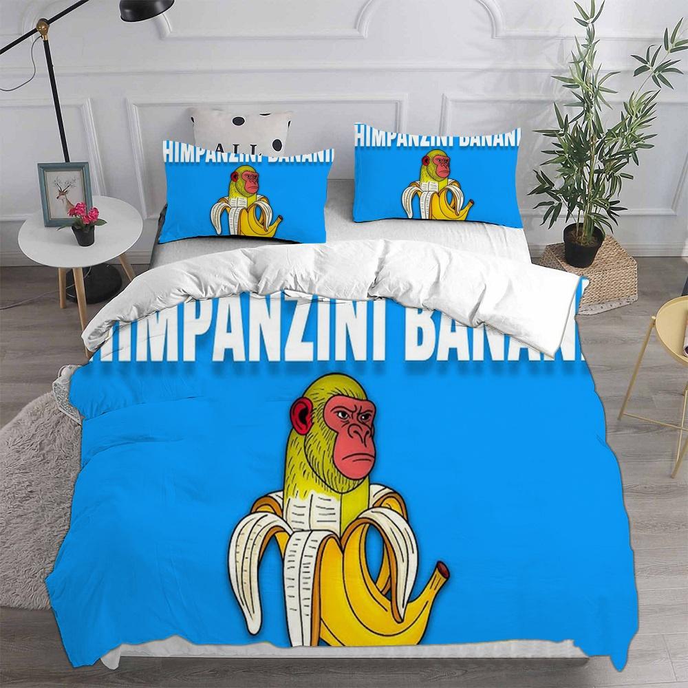 Ai Italian Brainrot Tung Tung Sahur Bedding Sets Comforter Quilt Bed Cover Duvet Cover Pillow Case 2-3 Pieces Sets Home Decor