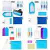 DIY Blue Multi-combination Diamond Painting Accessories Set Diamond Painting Tools Blue Roller and Diamond Embroidery Box