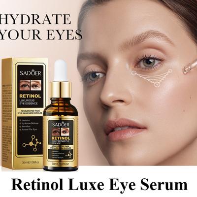 30 мл новой сыворотки для кожи вокруг глаз Retinol Luxury, укрепляющей кожу вокруг глаз, уменьшающей морщины и темные круги, антивозрастной, глубоко увлажняющей кожу вокруг глаз