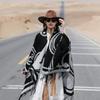 Lijiang Travel Knitted Shawl Travel Photo Scarf Cape Desert Windproof Warm Cape Women