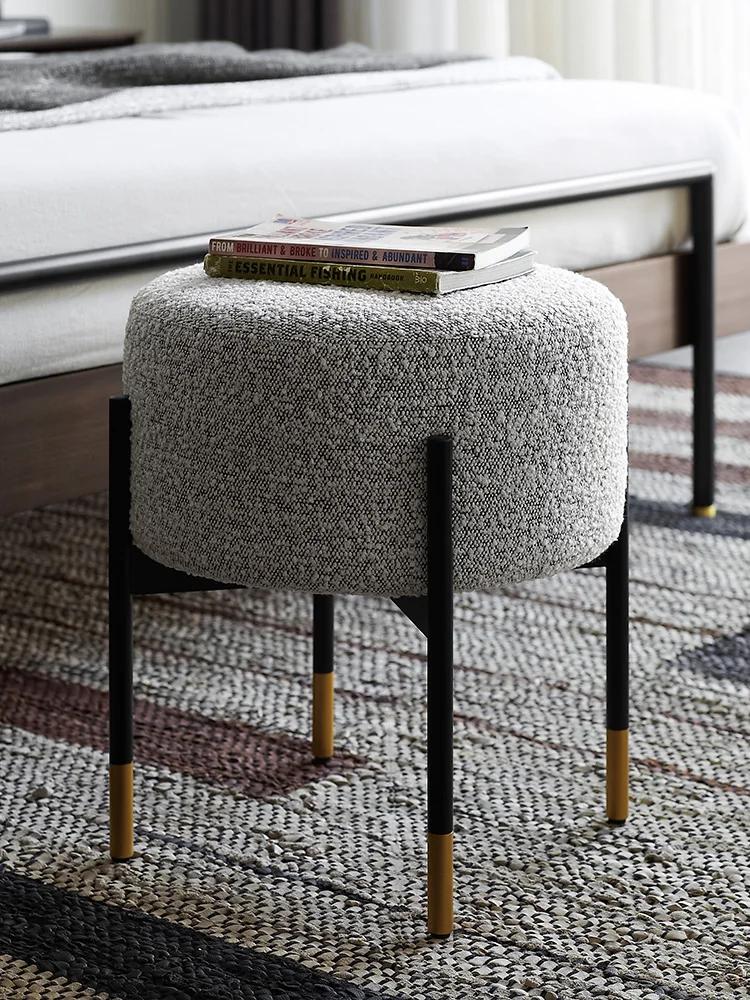 Скандинавский Легкий Роскошный Мягкий Пуф – Досуговый Ленивый Пуф для Гостиной для Переобувания, Пуф для Спальни mc