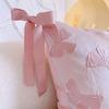 Korean Ins Ballet Style Girl Pink Ribbon Bow Pillow Cream Style Cushion Bedroom Sofa Cushion Cover