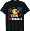 4th of July Duck Firequacker Patriotic Fourth of July Funny T-Shirt