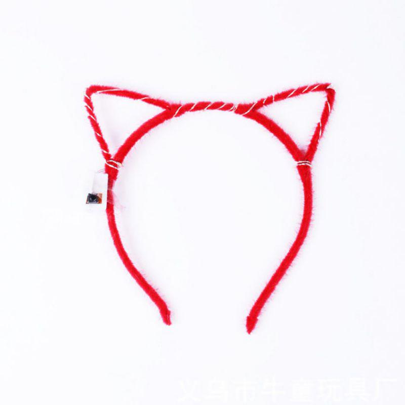 1шт. Повязка на голову, светящиеся кошачьи ушки, головной убор, цветная вспышка, повязка на голову