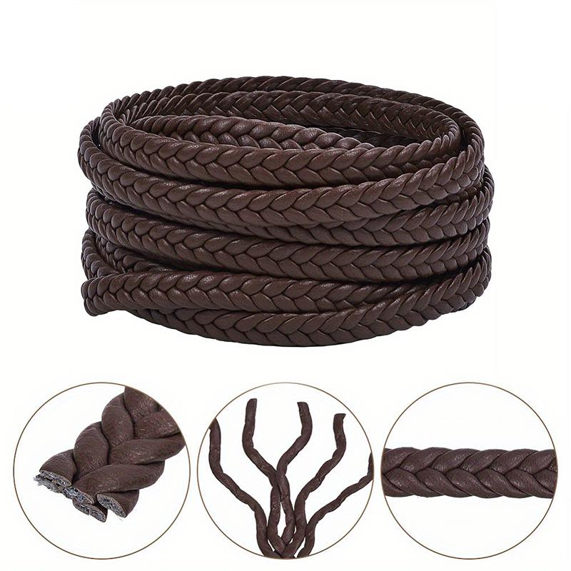 5 м 6 мм/8 мм Прочный Сделай сам Равномерной толщины 5-прядный Гибкий ПУ кожа Долговечные Аксессуары Аккуратная Плетеная Плетеный Однотонный