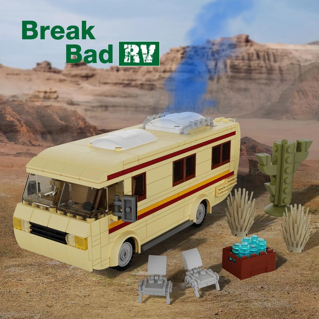 Moc Breaking Bad Кулинарная лаборатория Автодом Пинкмана Развивающий набор строительных блоков Игрушка-транспортное средство Уолтера Уайта для детей Подарок на день рождения