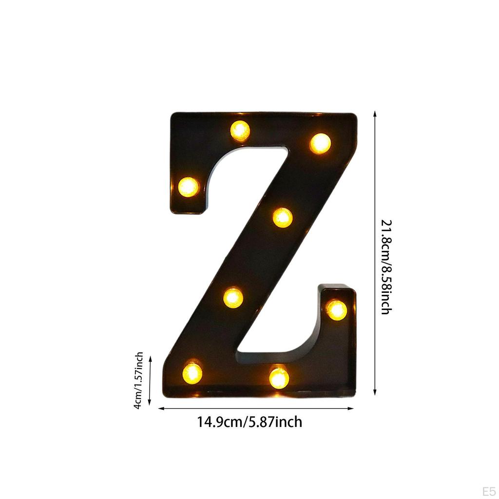 Alphabet Sign with LED Lights, Marquee Letter Display for Events