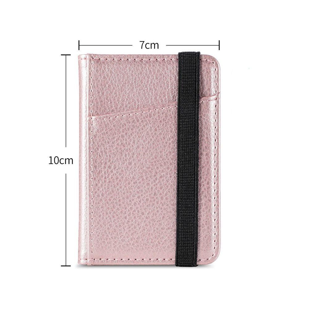 Leather Protective Sleeve Bracket Adhesive Back Sticker Phone Card Slot Mobile Phone Card Bag
