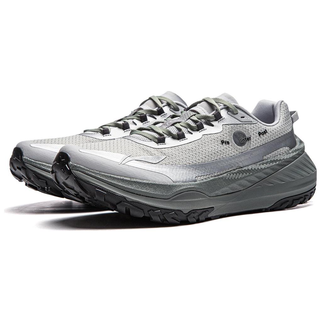 Кроссовки для бега Soulland X Li Ning Stability Support Shock Absorbation Non-Slip Wear Resistance Rebound Low-Top для мужчин, серые ARNU003-21