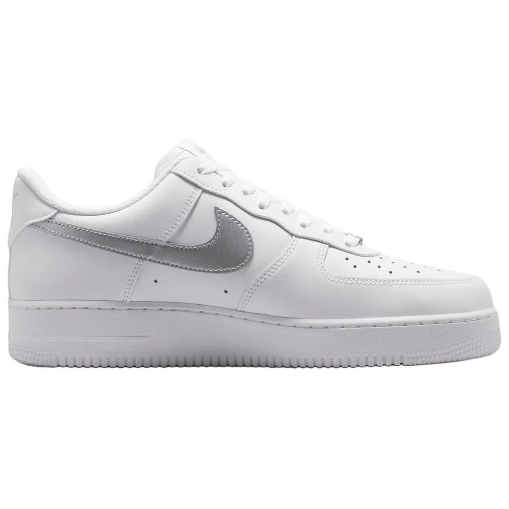 Nike Кроссовки Air Force 1 для скейтбординга Мужские Белые Серебристые FJ4146-134