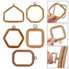 Wood Grain Embroidery Frame Octagon/Square/Rectangle/Hexagonal Sewing Accessories Embroidery Hoop