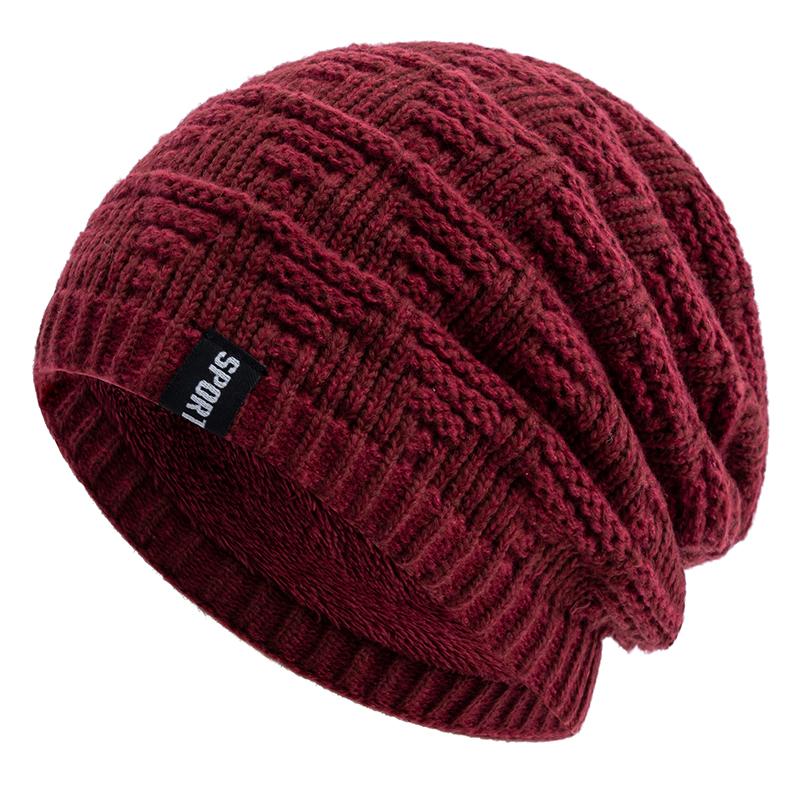 Beanie Daily Unisex New Style Hat Plush Fur Lined Hats For Men Women Keep Warm Knitted Hat Fashion Solid Ski Sports Winter Cap