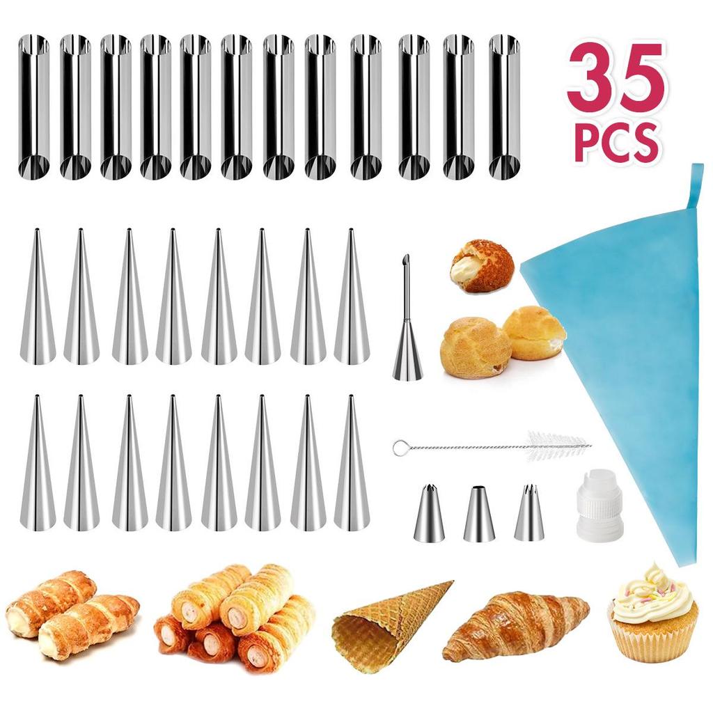 Stainless Steel Croissant Roller & Slicer Tool