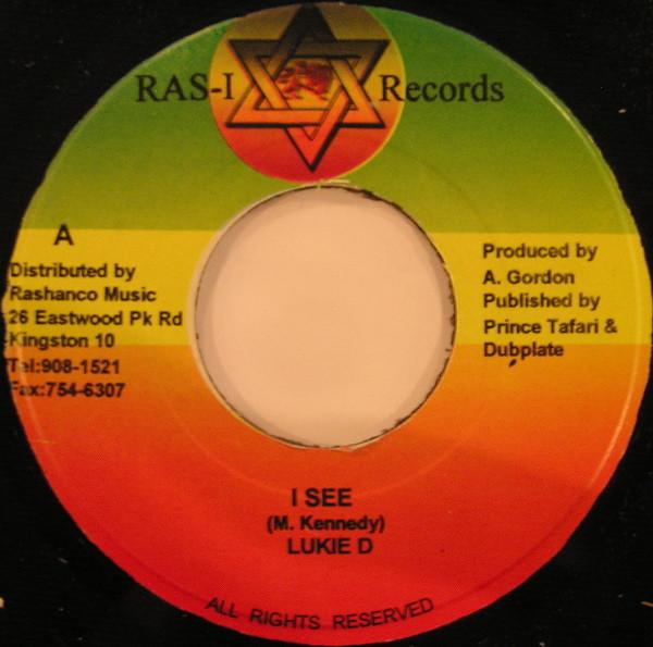 7inch Record LUKIE D - I See NONE Ras-I Records 2002 Jamaica Reggae, Ska & Dub Used