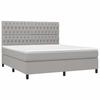 3142033 vidaXL Divan Bed with Mattress Light Grey 180x200cm Fabric