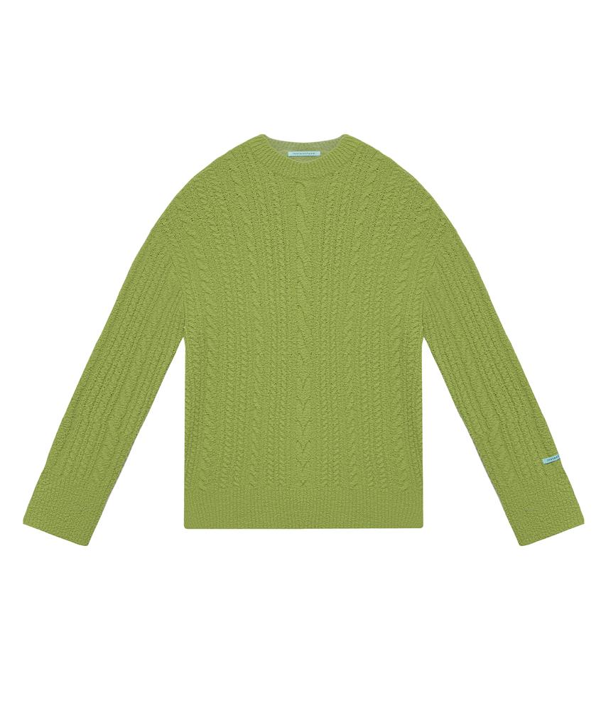 INSTANTFUNK Ms Tactel Cable Knit - Green