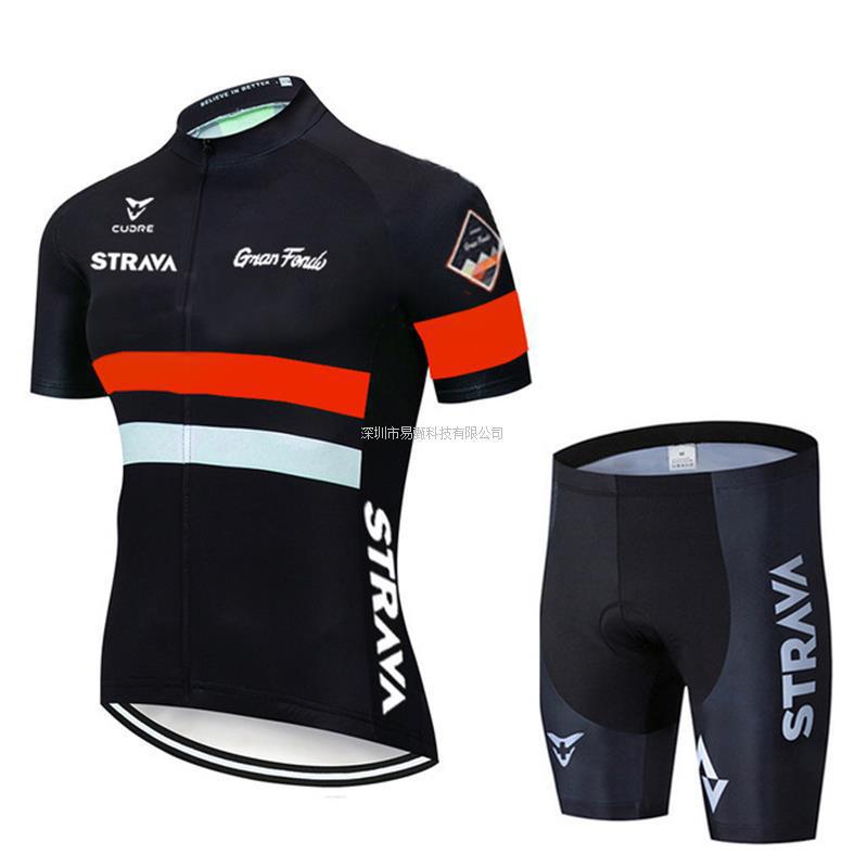 Cycling Suit Set Strap Short Sleeve Set Cycling Suit