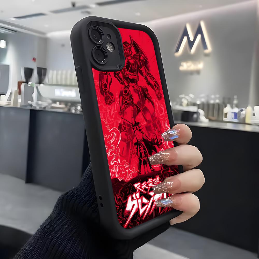 Чехол для телефона Аниме Гуррен Лаганн Для IPhone Air 17 Pro Max 16 E 15 14 Pro Max 13 12 11 Mini Plus Мягкий Силиконовый Черный Чехол