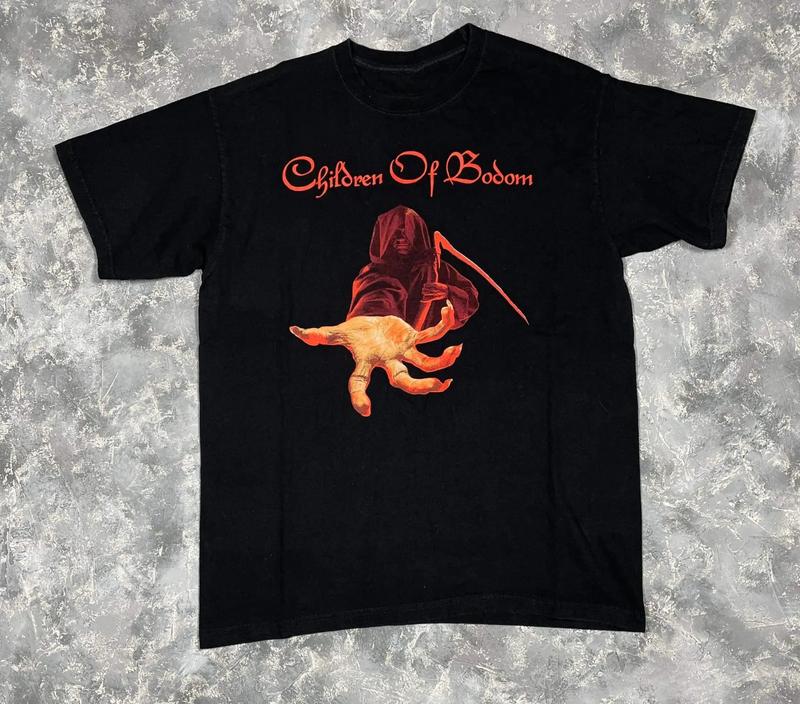 Vtg Children of Bodom Band Heavy Cotton Black Unisex T-Shirt