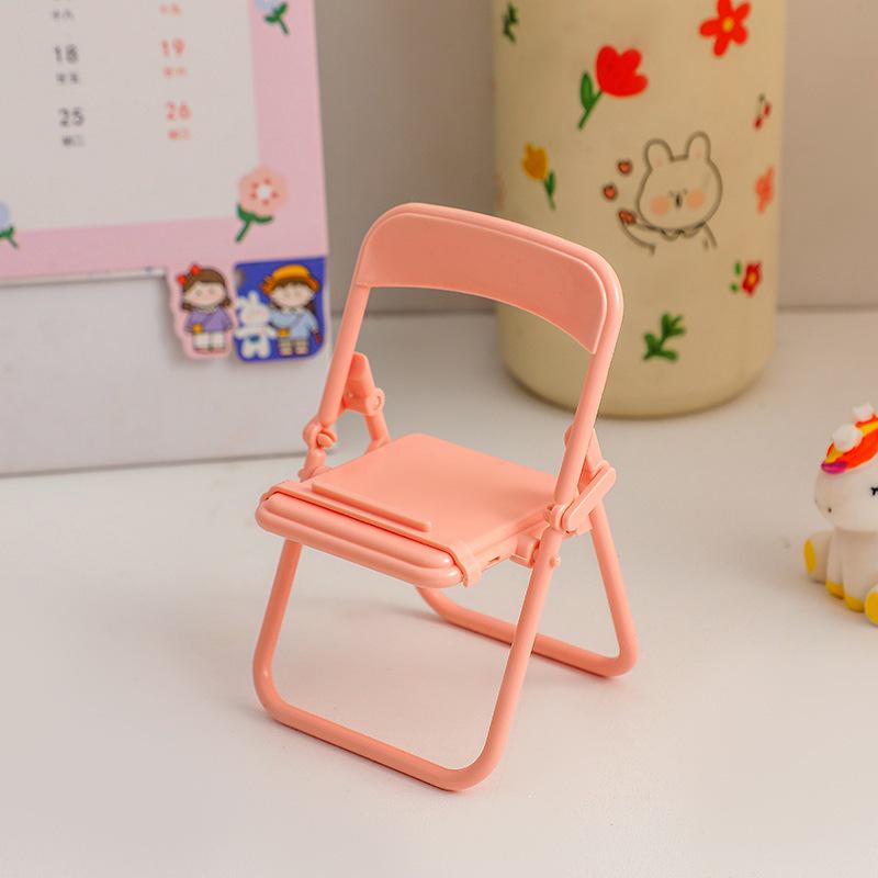 Mini Chair Phone Holder - Cute, Foldable, Desktop Ornament for Students
