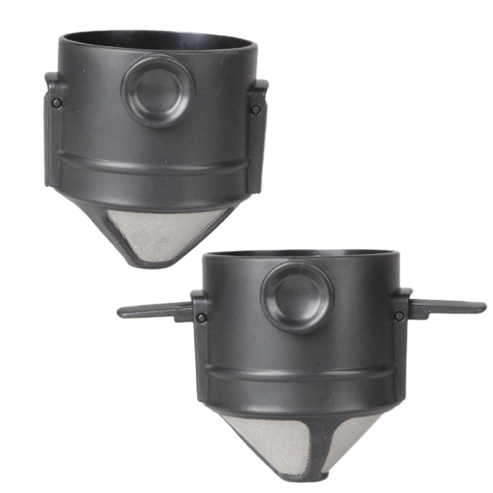 Двухслойный кофейный фильтр из нержавеющей стали для капельного заваривания, многоразовые фильтры для кофеварки