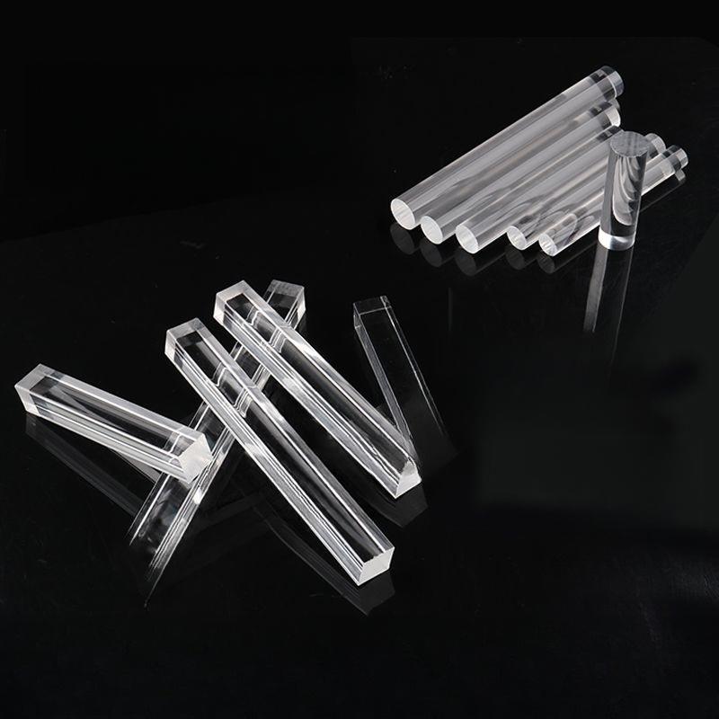 HD прозрачный акриловый стержень Квадратный сплошной стержень Прозрачный стержень, акриловый декоративный световодный стержень