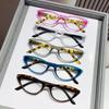 New Fashion Anti Blue Light Glasses Ultra Light Women Men Cat Eye Glasses Small Frame Leopard Color Reading Eyewear
