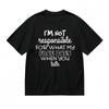 Men's Comfy Breathable Comfortable Classic T-Shirt Humor Saying Printed Tee