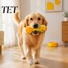 Outdoor Interactive Fetch Toys Squeaky Dumbbell Dog Toy, Vinyl Chew Spiky Teeth Oral Health Care Cleaning Toy for Small Large Dogs Play Puppy Teething